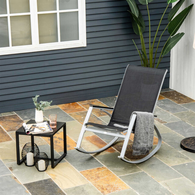 Outdoor Aymelia Rocking Metal Chair