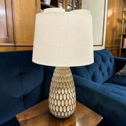 Blue And Gold Ceramic Table Lamp