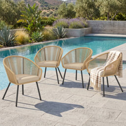 Outdoor Patio Dining Armchair with Cushion