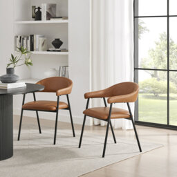 Belmira Luxury Dining Chairs - Curved Backrest Design