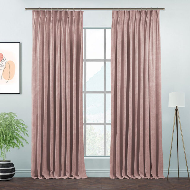 Pinch Plate Room Darkening Extra Long & Extra Wide Decorative Curtain - Single Panel 4