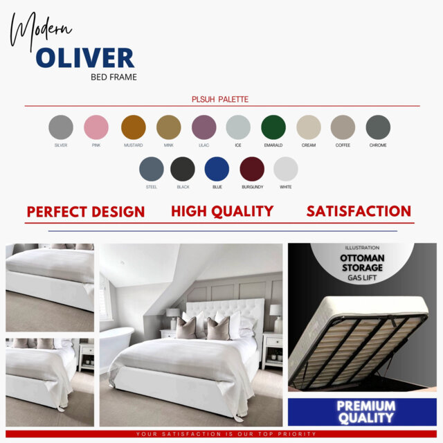 Bangura Chesterfield Ottoman Storage Bed - Velvet Upholstered Gas Lift Bed Frame with Footboard