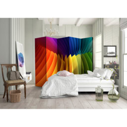 225cm W x 172cm H 5 - Panel Solid Wood Folding Room Divider