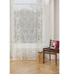 Polly Patterned Slot Top Sheer Single Curtain