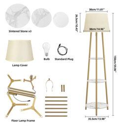 Abdulahi 150cm Gold Tripod Floor Lamp
