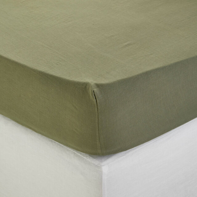 Carlina 100% Linen Plain Weave / Muslin Fitted Sheet
