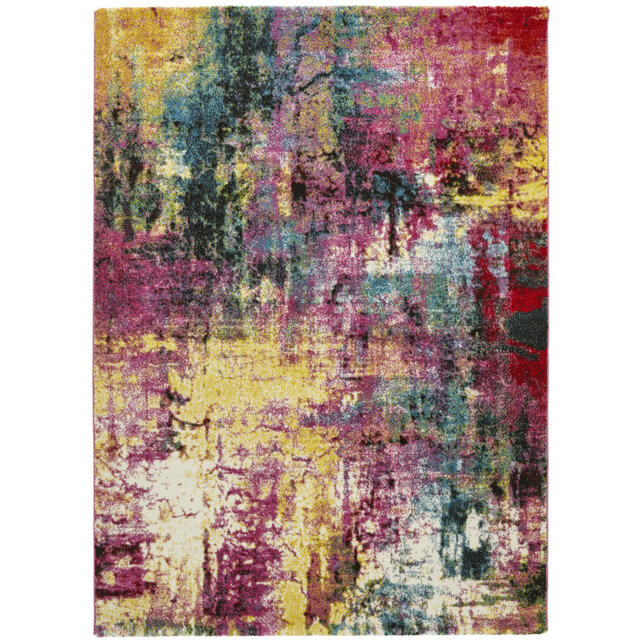 Abstract Machine Woven Multicolour Area Rug
