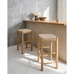 Counter Stool with Solid Wood Frame