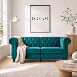 Dimmitt 3 Seater Velvet Sofa