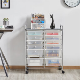 12 Drawer Rolling Storage Cart for Office