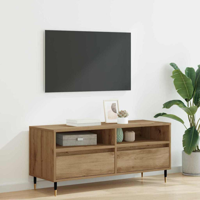 TV Cabinet With Drawer Artisan Oak 100 X 34.5 X 44.5 Cm