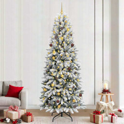 Artificial Christmas Tree with 300 LEDs White 73 x 73
