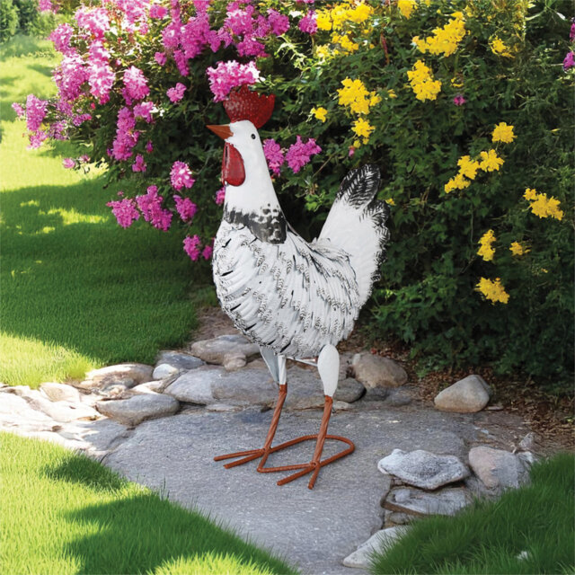St Helens Home and Garden Metal Chicken Garden Ornament
