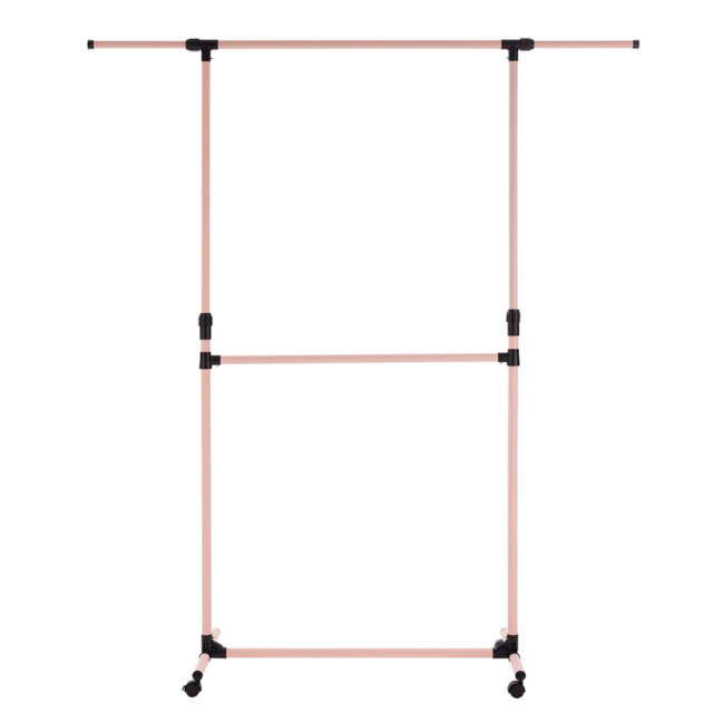 Adjustable Rolling Clothing Rack