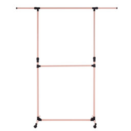 Adjustable Rolling Clothing Rack