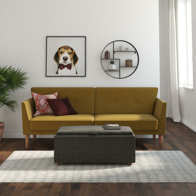 Mirrabooka Twin 204.5cm Upholstered Convertible Sofa
