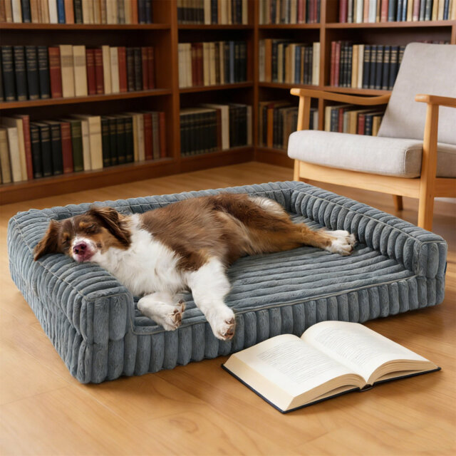 Orthopedic Dog Beds Large  Waterproof Memory Foam Dog Sofa With Sides, Non-Slip Bottom And Egg-Crate Foam Large Pet Couch Sofa With Washable Removable