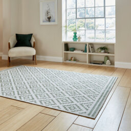 Jaxen Machine Woven Green Area Rug