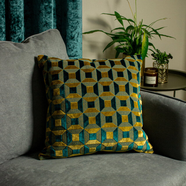 Empire Geometric Square Cushion