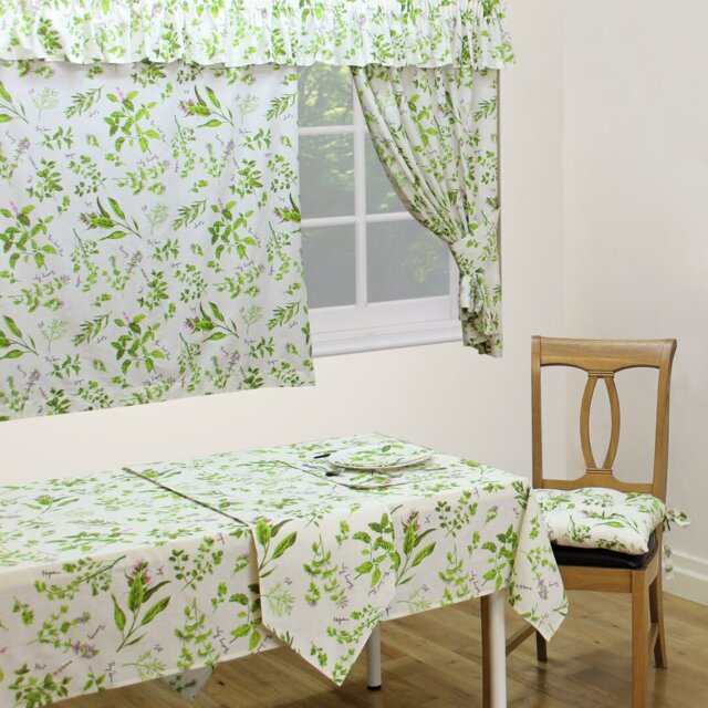 Cotton Floral Tailored Window Pelmet