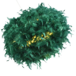 Eye-Catching and Modern Genuine Feather Decorated Pendant Light Shade