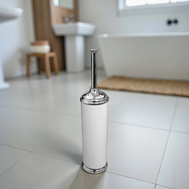 Opera 2 Piece Bathroom Set Toilet Roll Holder & Toilet Brush