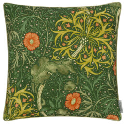 Seaweed Indoor / Outdoor Floral Square Cushion