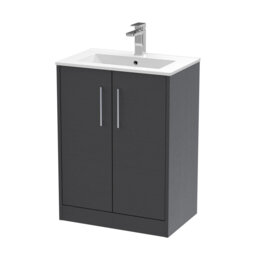 Juno 600mm Free-standing Standard Single Vanity Unit