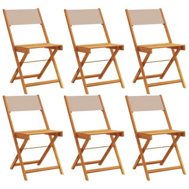 Vidaxl Folding Garden Chairs in Anthracite and Solid Wood