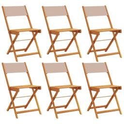 Vidaxl Folding Garden Chairs in Anthracite and Solid Wood