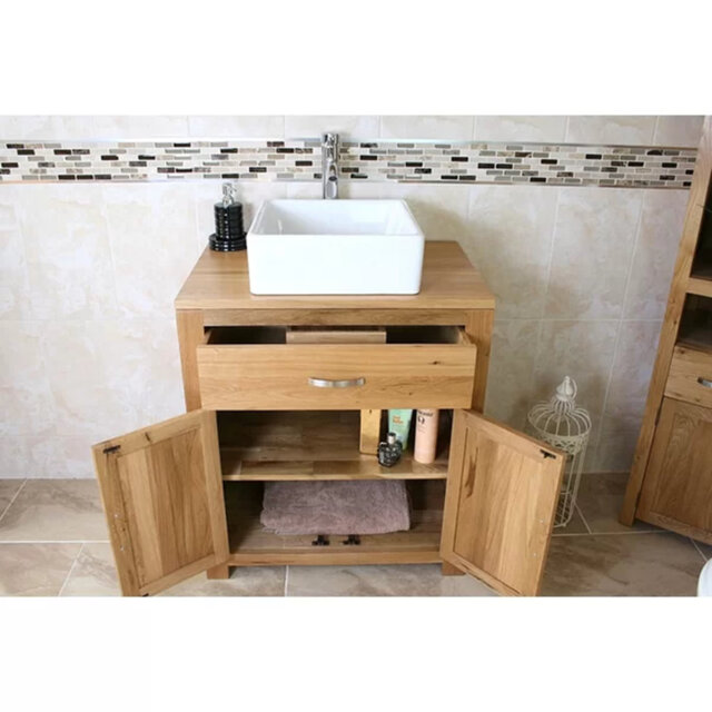 Desirae 700mm Single Bathroom Vanity with Vessel Ceramic Basin