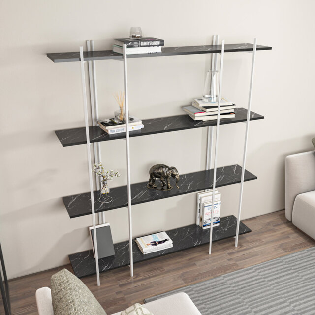 Assia 180cm H x160cm W Standard Bookcase
