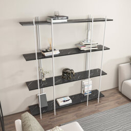 Assia 180cm H x160cm W Standard Bookcase