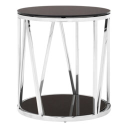 Bergsteinn Glass Top End Table