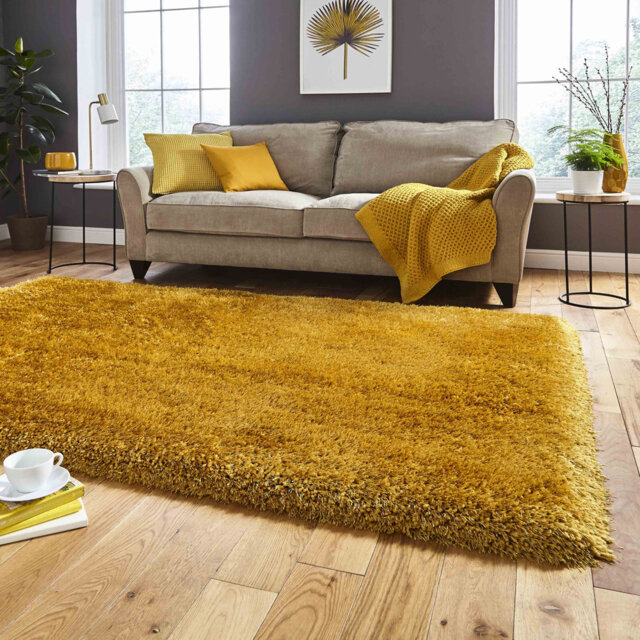 Montana area rug Hand Tufted Rectangle Yellow
