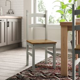 Whiffletree Pair of Solid Wood slatted back Dining Chair