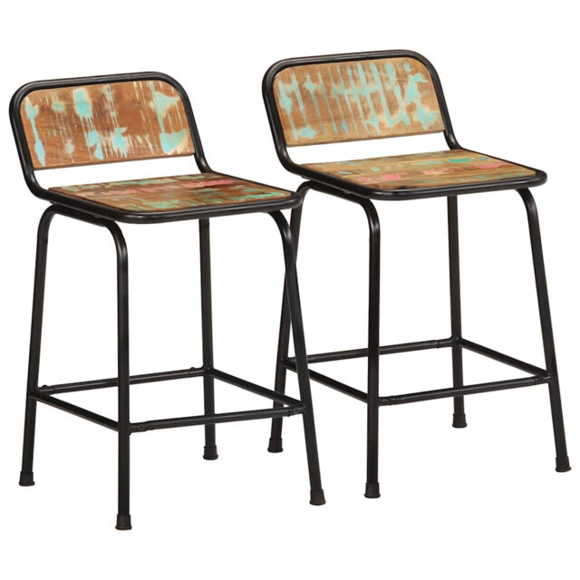 Borough Wharf Bar Stools 46X35.5X80 Cm Solid Wood Reclaimed