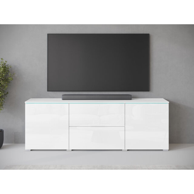 Veve Chest Of Drawers, 180 Cm, 2 Doors, 2 Drawers, Led Lighting Inclusive