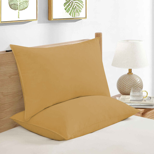 Brushed Microfiber Plain 100% Polyester Standard Size Pillowcase/Cover