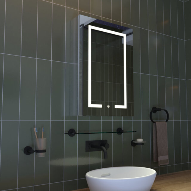 Carlton 70 x 50cm LED Bathroom Mirror Cabinet
