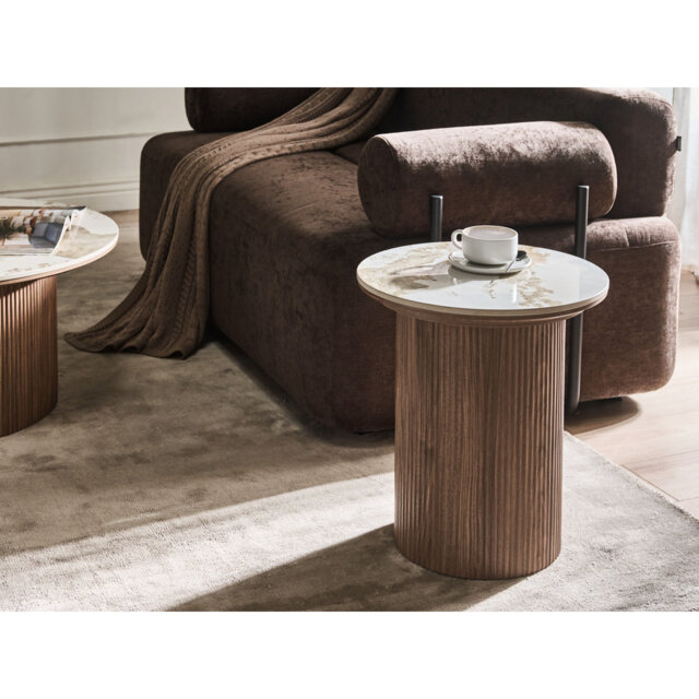 Pedestal End Table