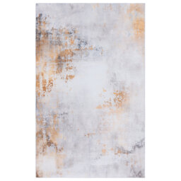 Tacoma Davilla Machine Washable Area Rug In Grey & Gold