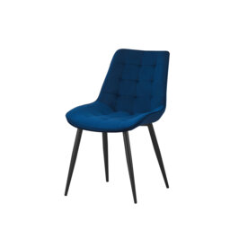 Hindman 46cm H Velvet Upholstered Side Chair in Grey