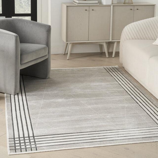 Malajia Machine Woven Grey/Silver Rug