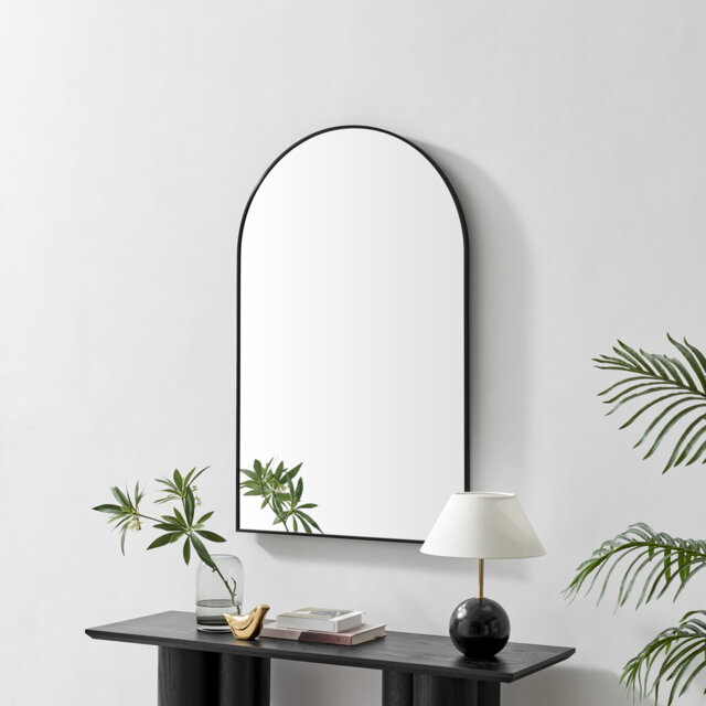 Charlene Metal Freestanding Overmantle Arch Mirror - Classic and Simple Design