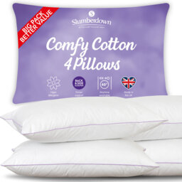 Slumberdown Comfy Cotton Firm Support Pillow (Set of 4)