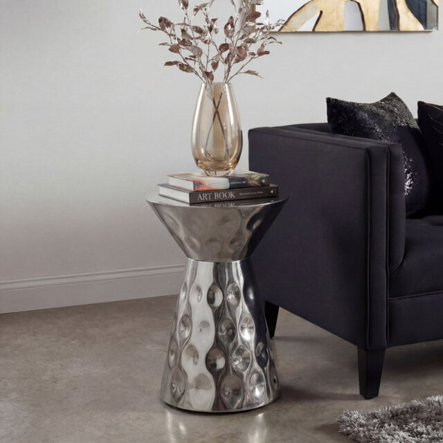 Silver Aluminium Lounge Side Table