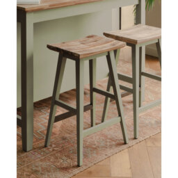 Acacia and Pine Solid Wood Bar Stool with Solid Wood Frame