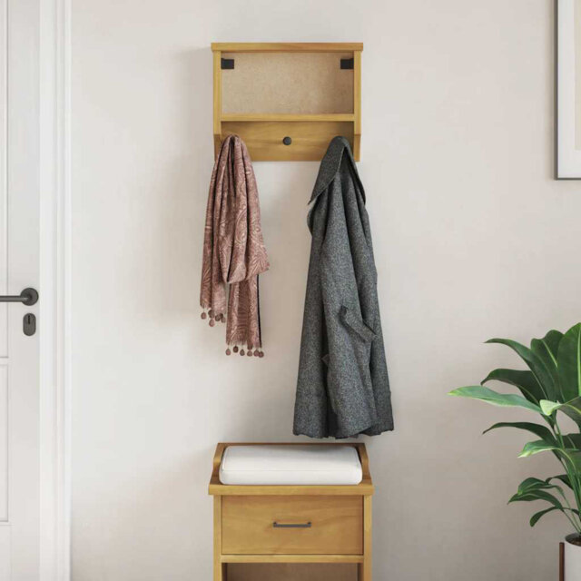 Solid Wood Wall Mounted Coat Rack