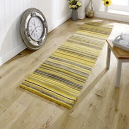 Tarren Handwoven Wool Yellow Striped Area Rug